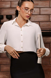 Serenique Crop Formal Top